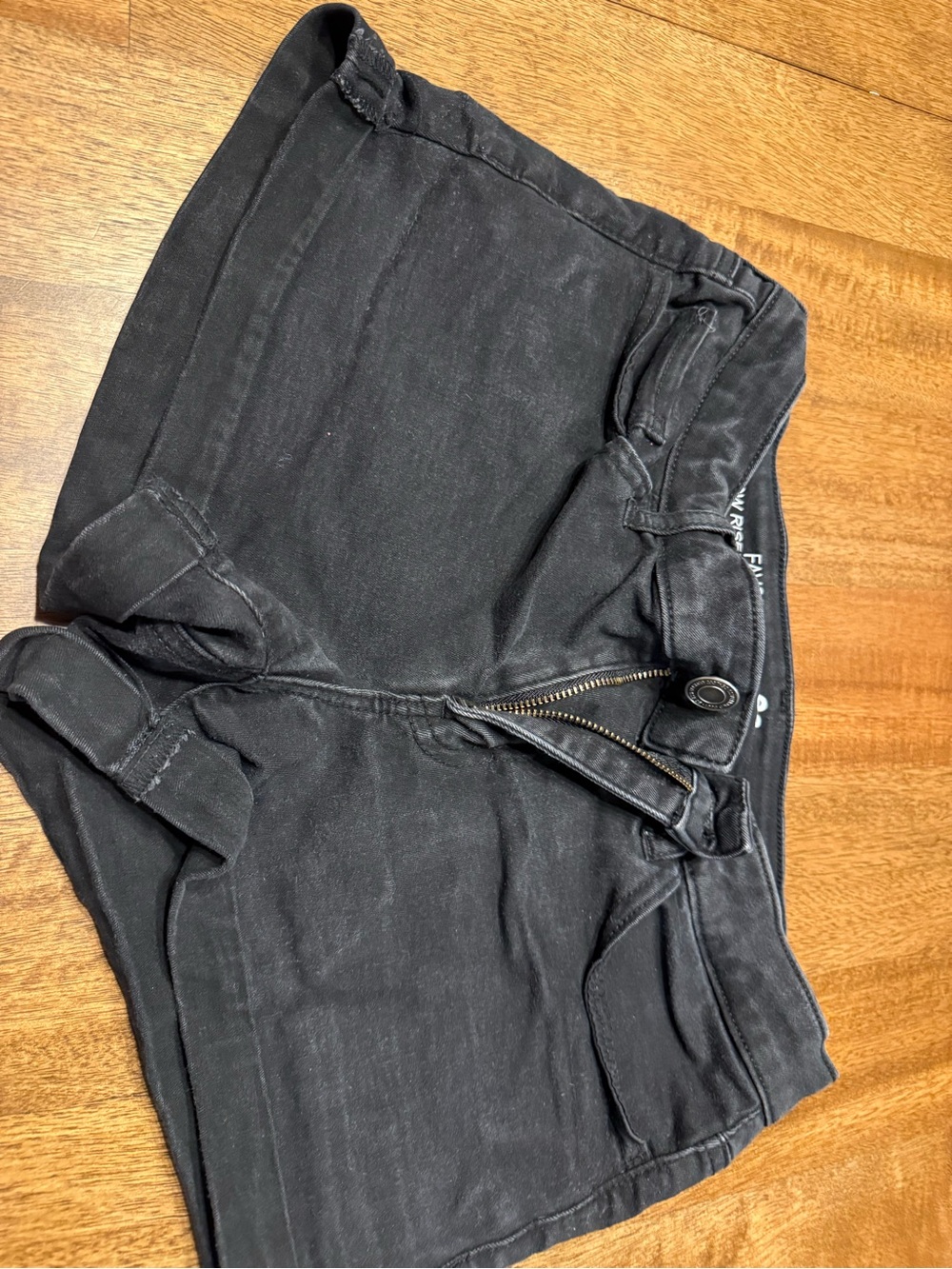 SO Black Women's Denim Shorts with Folded Hem
